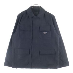 Prada 25SS Triangle Logo Black Cotton Jacket Sgc830 Triangle Logo Jacket